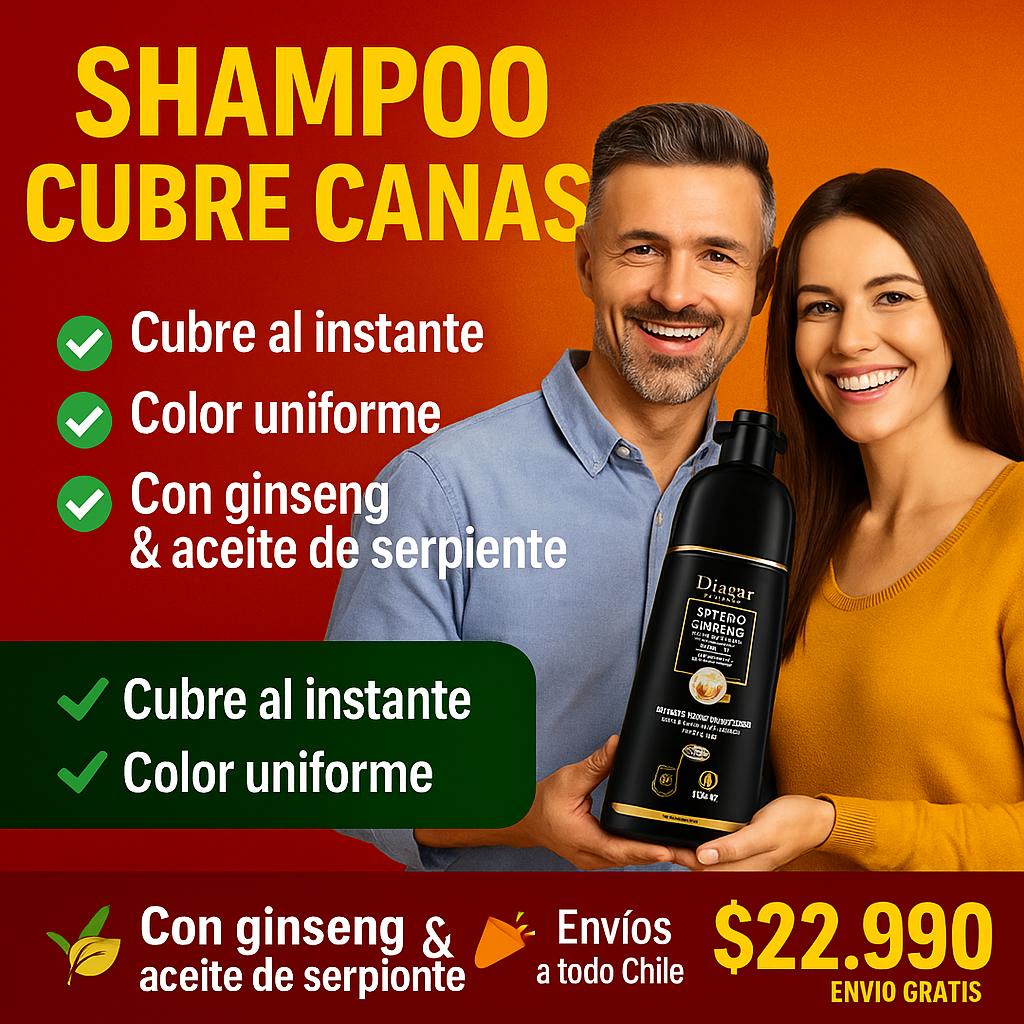 Shampoo Disaar® –Cubre canas y deja el cabello suave y brillante.