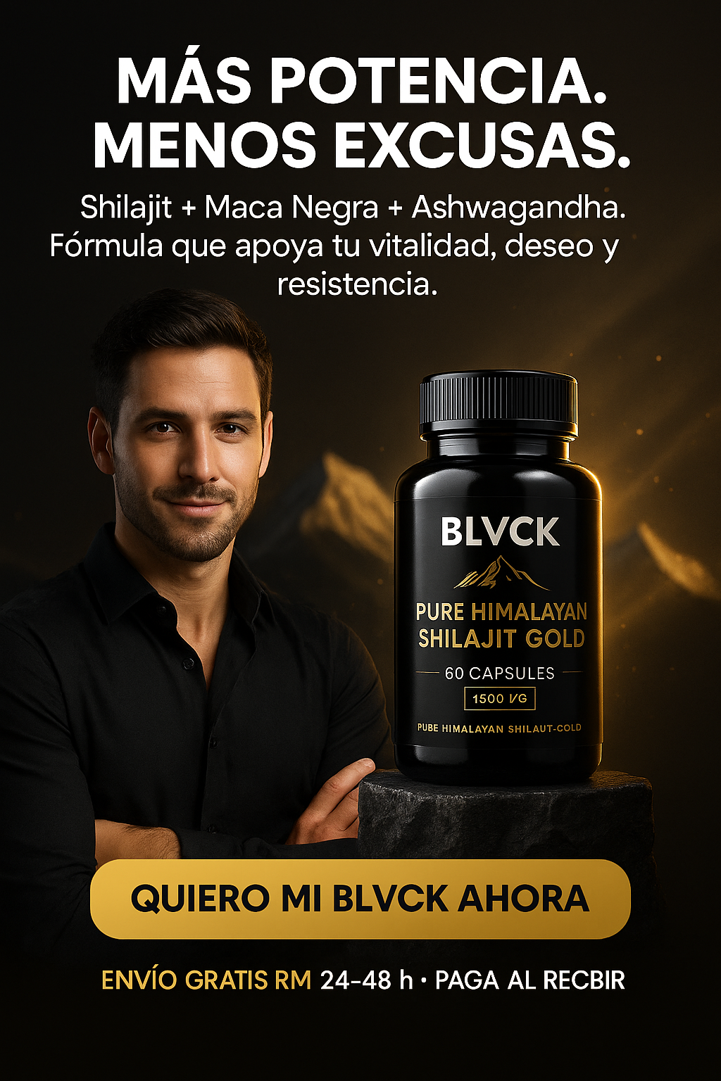 BLVCK Shilajit Gold – Potenciador Sexual Premium