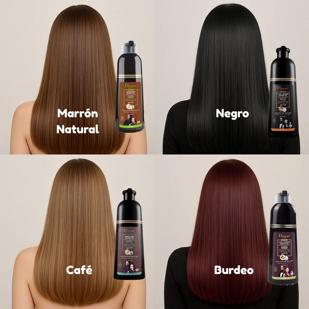 Shampoo Disaar® – Fórmula 100% Natural que Cubre las Canas al Instante