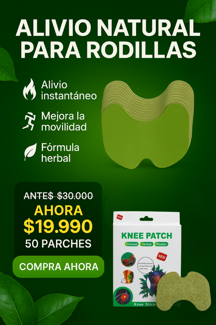 FlexiPatch™ – Parche Terapéutico para aliviar el dolor de Rodilla 🌿