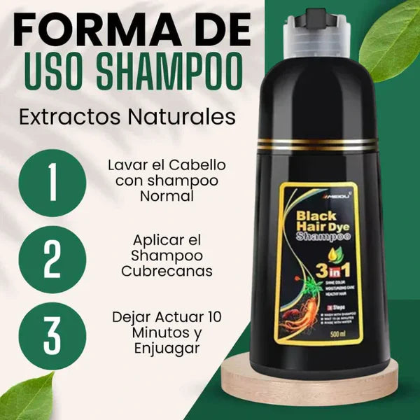 Shampoo Disaar® 400ml – Fórmula 100% Natural que Cubre las Canas al Instante