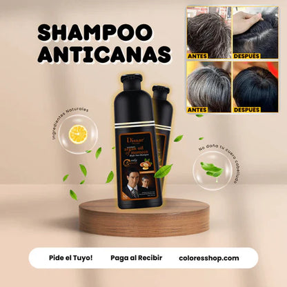 Shampoo Disaar® 400ml – Fórmula 100% Natural que Cubre las Canas al Instante