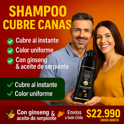 Shampoo Disaar® – Fórmula 100% Natural que Cubre las Canas en 8min