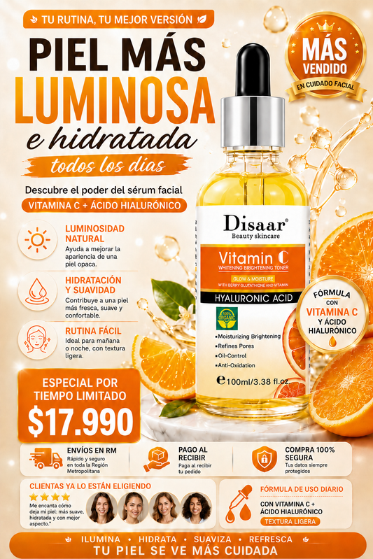 ✨ SÉRUM VITAMINA C - Hidrata, ilumina y devuelve el brillo natural de tu piel.
