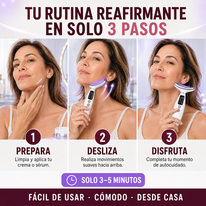 El secreto para un rostro firme y rejuvenecido -  Masajeador Facial 4 en 1
