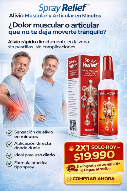 Spray Relief - Alivia el dolor Muscular y Articulaciones