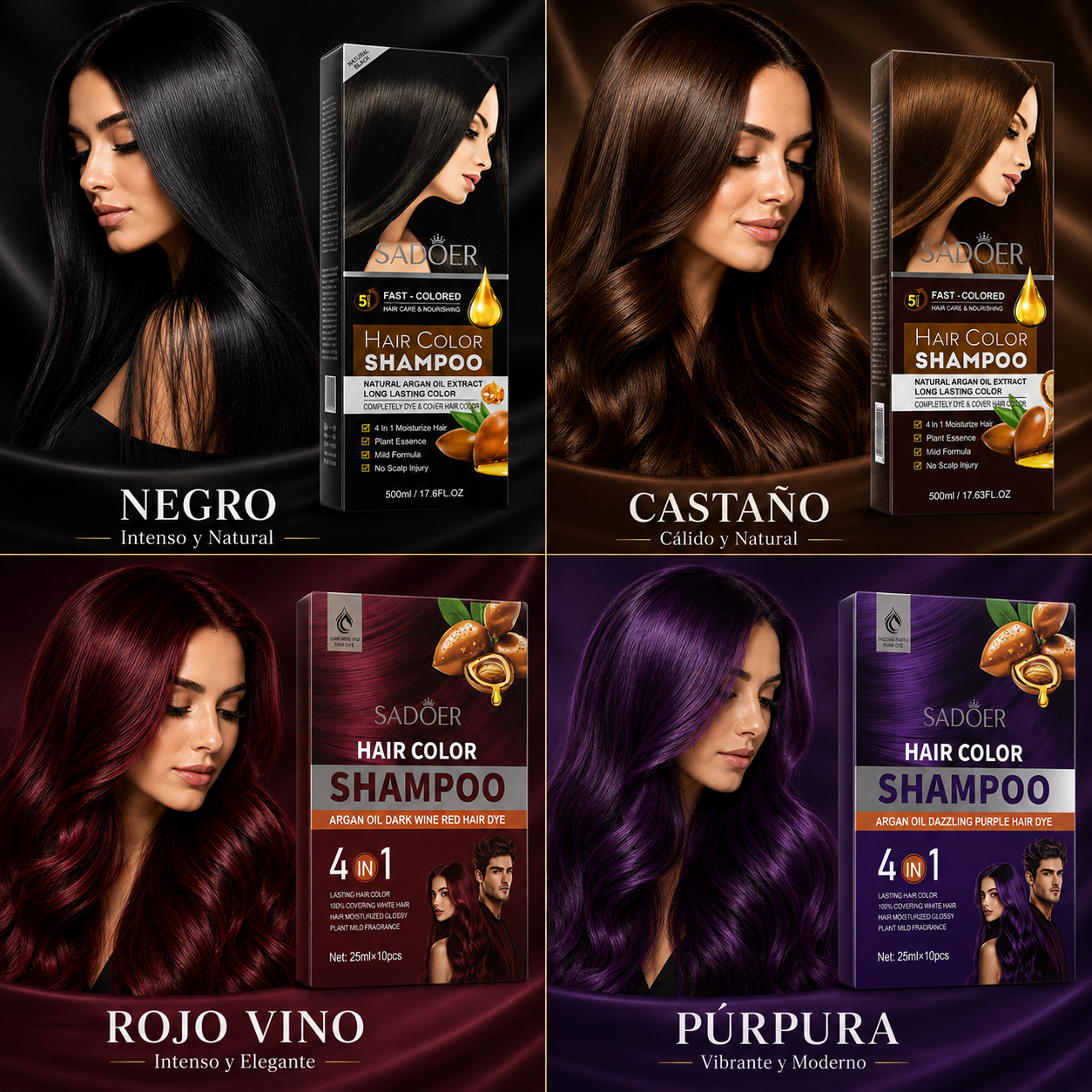 Shampoo Pinta Canas - Despídete de la canas desde casa y dale un brillo a tu cabello