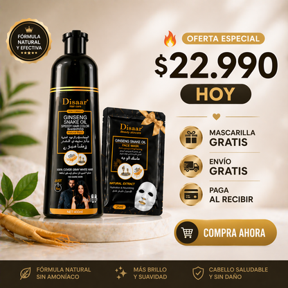 Cabello más joven, brillante y uniforme desde el primer uso