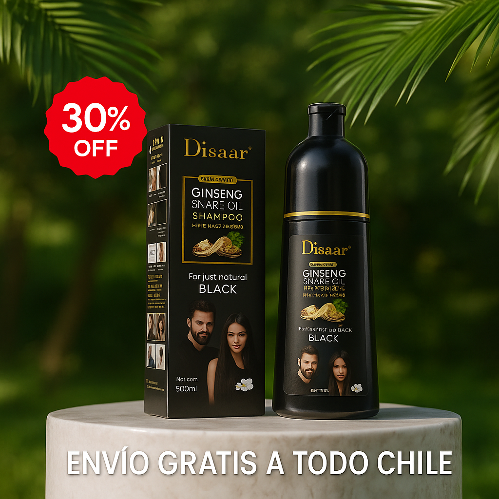 Shampoo Disaar® 400ml – Fórmula 100% Natural que Cubre las Canas al Instante
