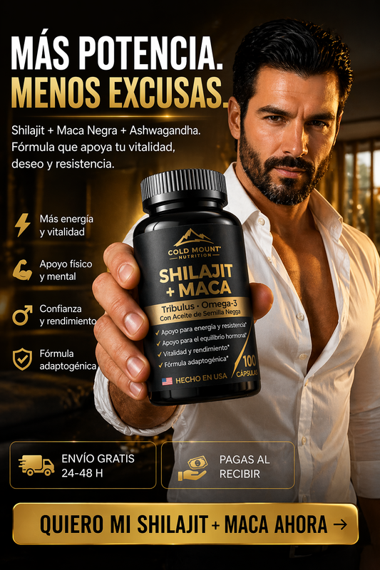 Gold Shilajit + Maca Potenciador Premium