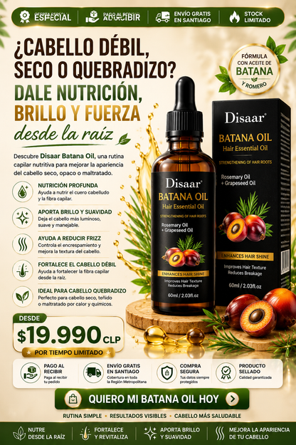 🌿 Aceite de Batana + Romero | Cabello Más Fuerte, Abundante y con Menos Caída por Quiebre