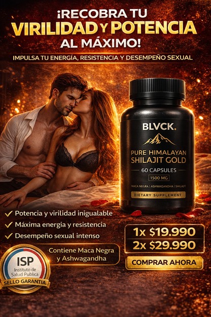 BLVCK Shilajit Gold – Potenciador Sexual Premium