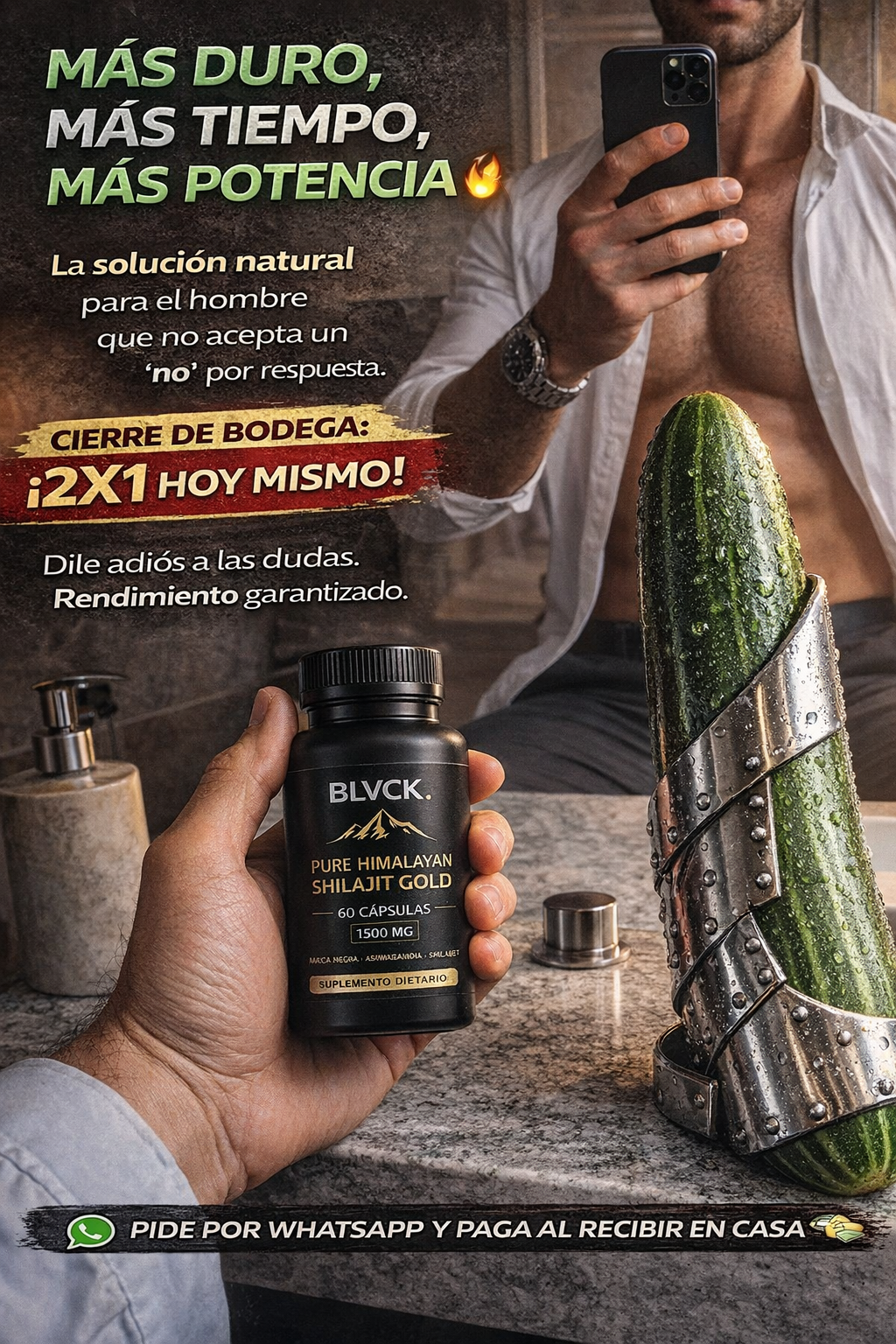 BLVCK Shilajit – Potenciador Sexual  Premiun