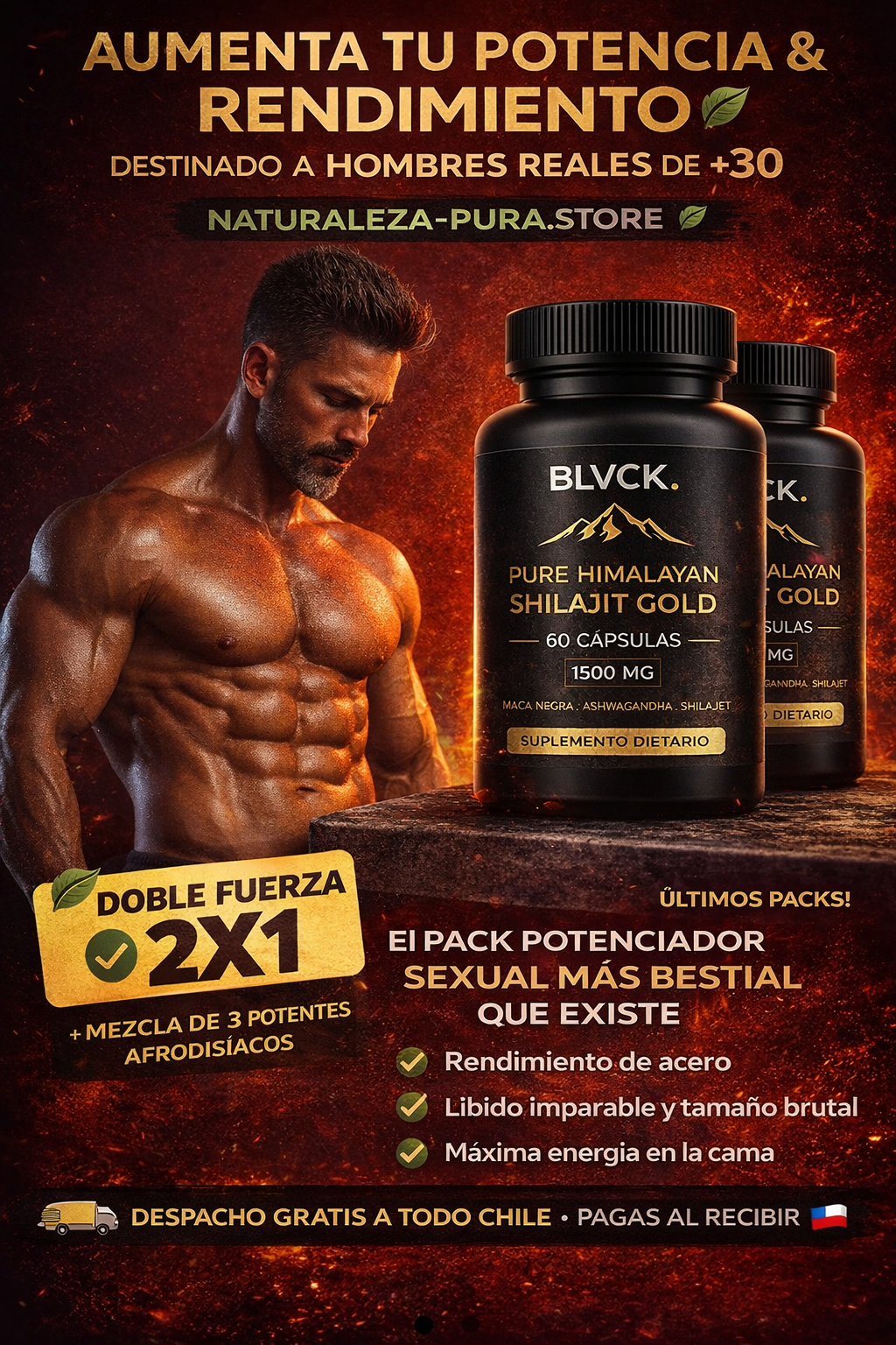 BLVCK Shilajit – Potenciador Sexual  Premiun