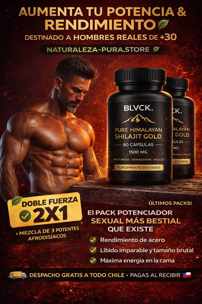 BLVCK Shilajit – Potenciador Sexual  Premiun