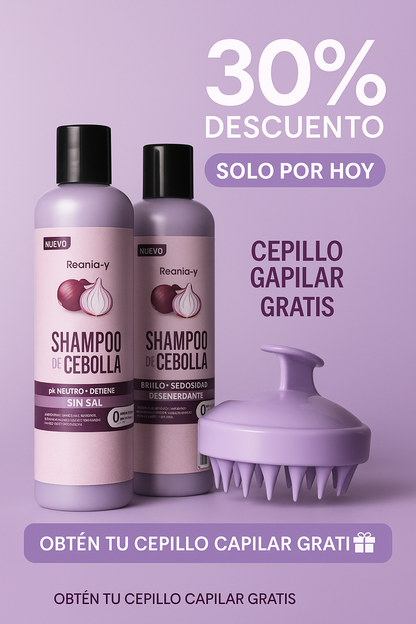 Kit Shampoo y Bálsamo de Cebolla + Cepillo de REGALO 🎁