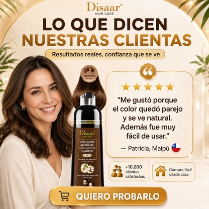 Shampoo Disaar® – Fórmula 100% Natural que Cubre las Canas al Instante