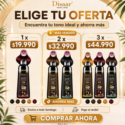 Shampoo Disaar® – Fórmula 100% Natural que Cubre las Canas al Instante