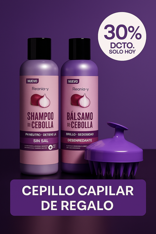 Kit Shampoo y Bálsamo de Cebolla + Cepillo de REGALO 🎁