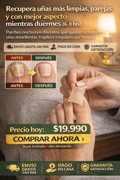 Parche para uñas con hongos, Renovación toda la noche.