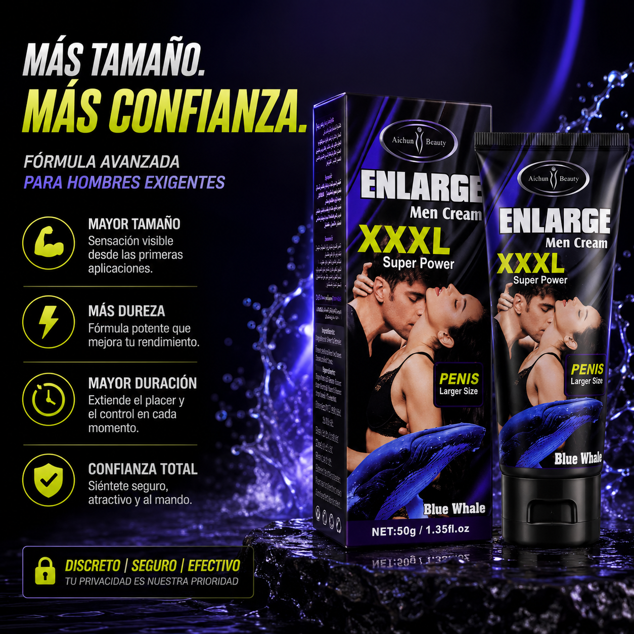 Gel Masculino para Mayor Firmeza y Confianza