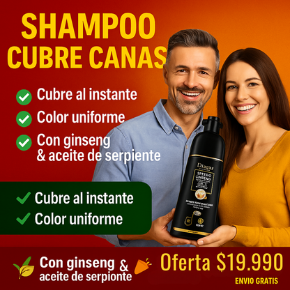 Shampoo Disaar® 400ml – Fórmula 100% Natural que Cubre las Canas al Instante
