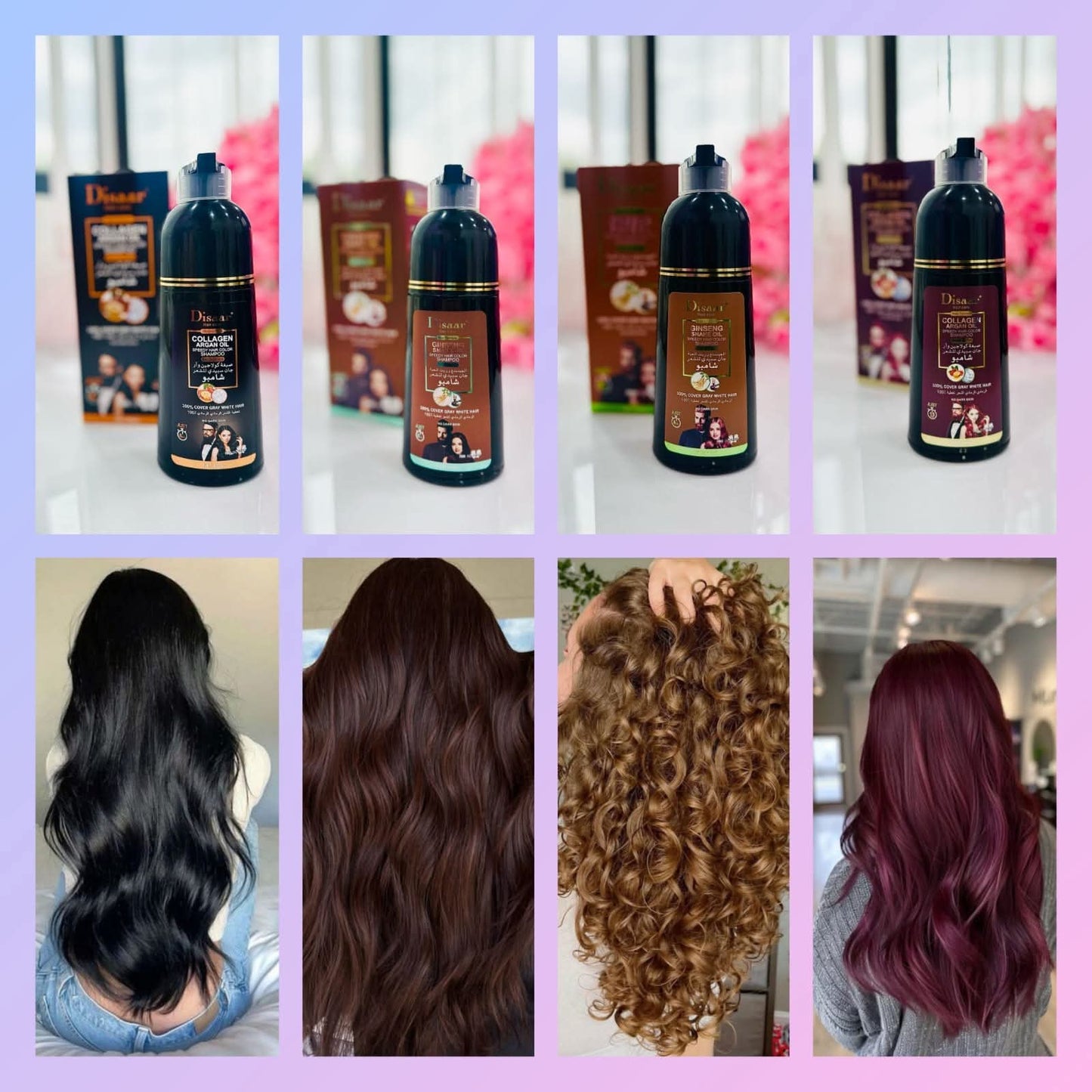 Shampoo Disaar® 400ml – Fórmula 100% Natural que Cubre las Canas al Instante
