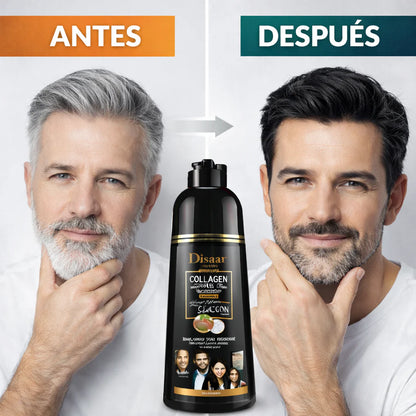 Rejuvenece tu cabello al instante Shampoo cubridor de cana......
