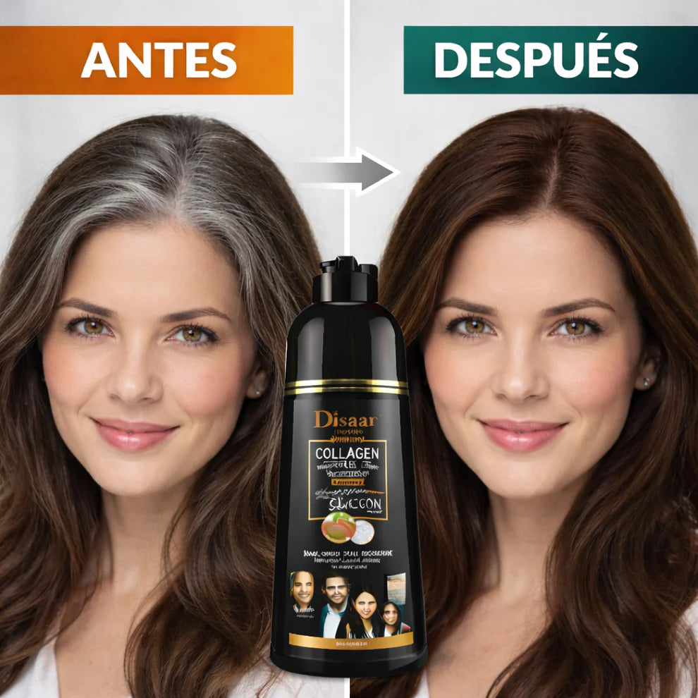 Rejuvenece tu cabello al instante Shampoo cubridor de cana......
