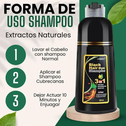 Shampoo Disaar® 400ml – Fórmula 100% Natural que Cubre las Canas al Instante